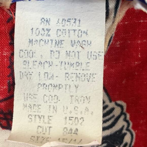 Vintage Circle T Rodeo Motif Midi Dress Size 16 Red Black  Bronc Ride - Picture 5 of 12